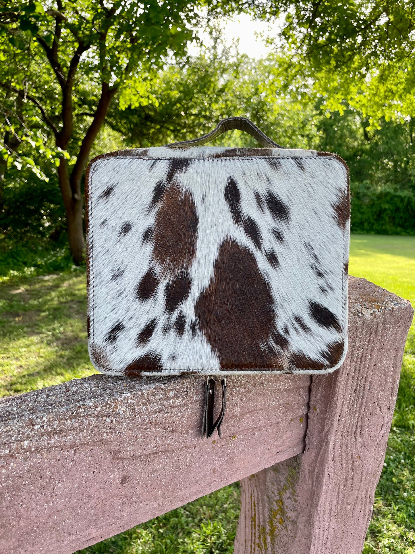 Cowhide jewelry box