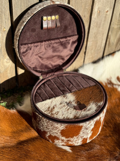 Tooled top Leather Jewelry Box