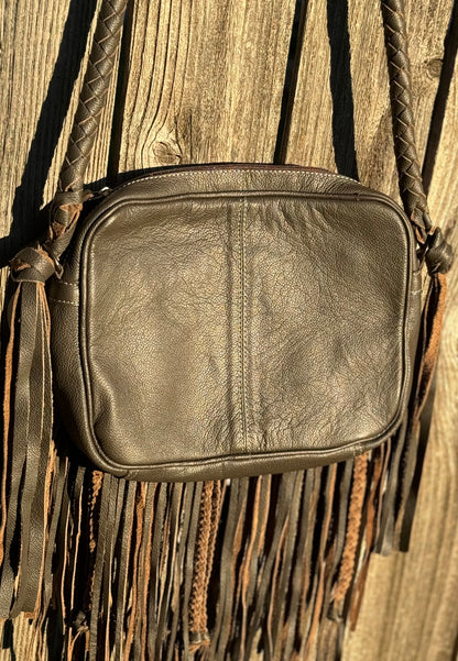 Becky Fringe Brindle Crossbody