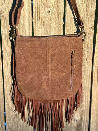 Suede Leather Crossbody