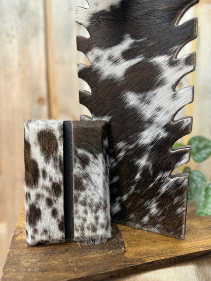 Multiple Necklace Cowhide Display - Dark Brown